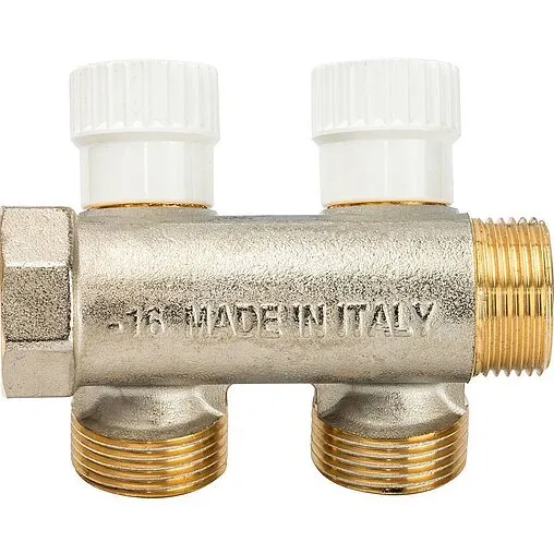 Коллектор запорно-балансировочный проходной 2 отвода ¾&quot;в/н x ½&quot;н Luxor CP 462 68512602