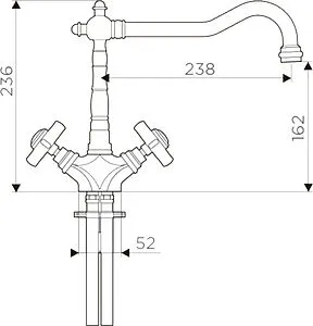Смеситель для кухни Omoikiri Tokigawa AB античная латунь 4994257 Смеситель для кухни Omoikiri Tokigawa AB античная латунь 4994257, 2