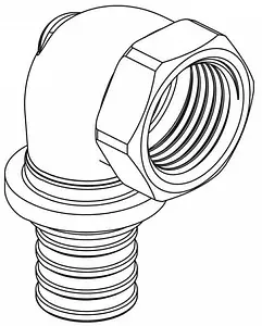 Уголок аксиальный переходной 25мм x 1"в Rehau Rautitan RX+ 14563571001 Уголок аксиальный переходной 25мм x 1"в Rehau Rautitan RX+ 14563571001, 2