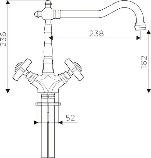 Смеситель для кухни Omoikiri Tokigawa AB античная латунь 4994257 Смеситель для кухни Omoikiri Tokigawa AB античная латунь 4994257