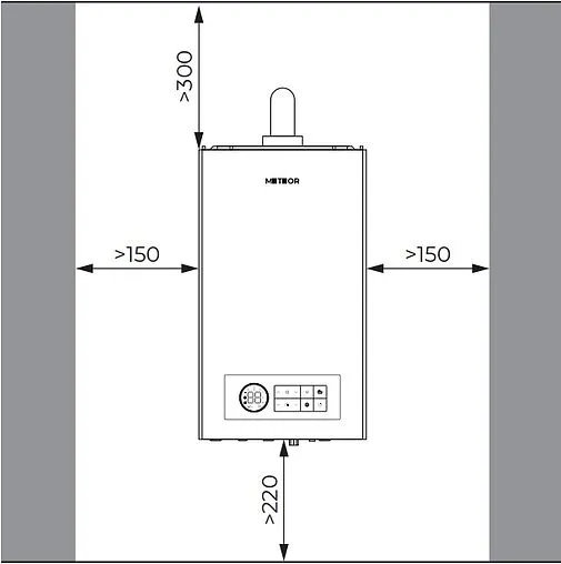 Настенный газовый котел одноконтурный турбированный 28кВт Meteor B30 28H 10680504001