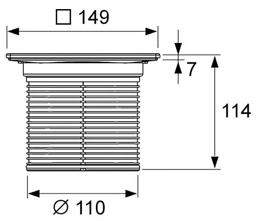 Трап горизонтальный Set TECEdrainpoint S 150x150мм KDP-L50 Трап горизонтальный Set TECEdrainpoint S 150x150мм KDP-L50