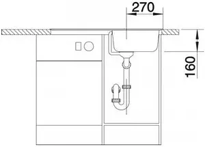 Мойка кухонная Blanco Tipo 45 S 86 нержавеющая сталь 511942 Мойка кухонная Blanco Tipo 45 S 86 нержавеющая сталь 511942, 3