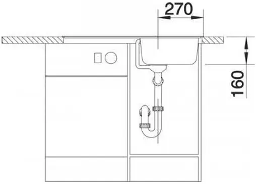 Мойка кухонная Blanco Tipo 45 S 86 нержавеющая сталь 511942