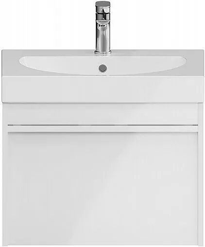 Тумба-умывальник подвесная Kerama Marazzi Modula 60 белая глянцевая MO.60.1+1\WHT+BG.wb.60