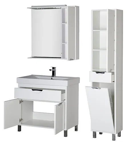 Шкаф-зеркало Aquanet Гретта 90 R белый 00179207