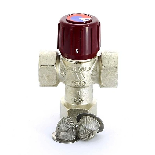 Трехходовой термостатический смесительный клапан 1" +42...+60°С Kvs 2.1 WATTS Aquamix AM62C 10017422 Трехходовой термостатический смесительный клапан 1" +42...+60°С Kvs 2.1 WATTS Aquamix AM62C 10017422