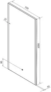Зеркало с подсветкой Continent Modern Led 50x100 белый ЗЛП619 Зеркало с подсветкой Continent Modern Led 50x100 белый ЗЛП619, 2