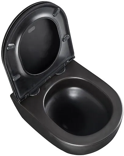 Унитаз подвесной безободковый Lemark Glazer Торнадо 3.0 черный матовый 9612004