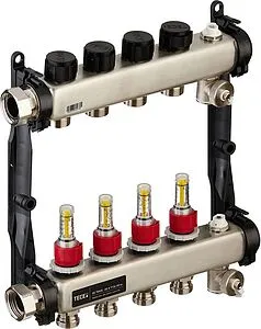 Группа коллекторная с расходомерами 4 отвода 1&quot;нг x ¾&quot;ек TECEfloor SLQ 77310004, 3