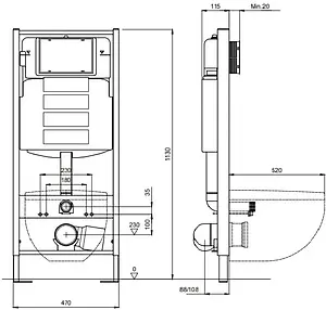 Инсталляция для подвесного унитаза Aquatek Promo 47 INS-0000013 Инсталляция для подвесного унитаза Aquatek Promo 47 INS-0000013, 2