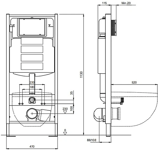 Инсталляция для подвесного унитаза Aquatek Promo 47 INS-0000013 Инсталляция для подвесного унитаза Aquatek Promo 47 INS-0000013
