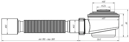 Сифон для душевого поддона Ани Пласт хром E415CL Сифон для душевого поддона Ани Пласт хром E415CL