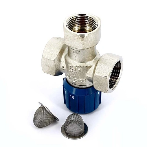 Трехходовой термостатический смесительный клапан 1&quot; +25...+50°С Kvs 2.1 WATTS Aquamix AM63C 10017421