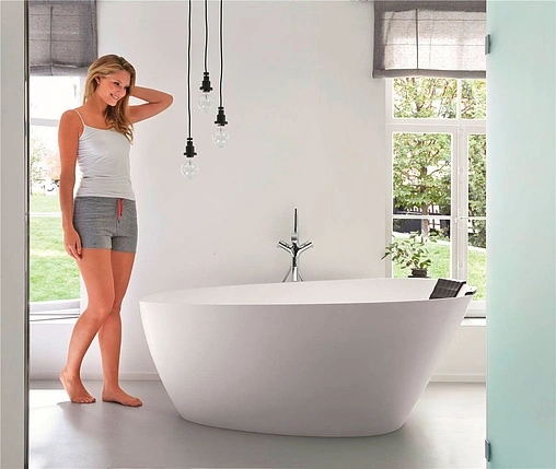 Ванна отдельностоящая из искусственного камня Riho Toledo 158x110 белый B126001105