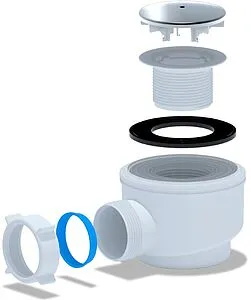 Сифон для душевого поддона Ани Пласт хром E410C, 3