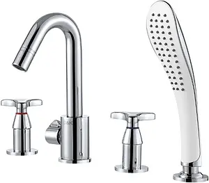 Смеситель на борт ванны на 4 отверстия D&K Hessen Goethe хром DA1384941 Смеситель на борт ванны на 4 отверстия D&K Hessen Goethe хром DA1384941, 1