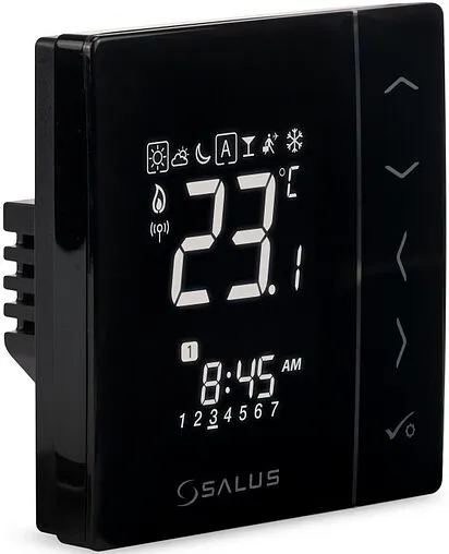 Беспроводной комнатный терморегулятор ZigBee 230В Salus SMART HOME черный VS10BRF