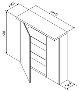 Шкаф-зеркало Am.Pm Spirit 60 белый M70MCX0601WG Шкаф-зеркало Am.Pm Spirit 60 белый M70MCX0601WG, 2