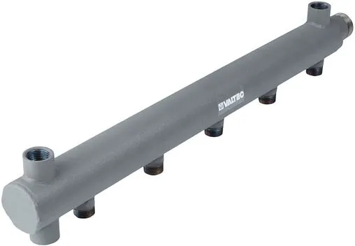 Коллектор распределительный концевой 5 отводов 1&quot;н x ½&quot;н Ду 50мм Valtec VTc.510.BS.SG50060405