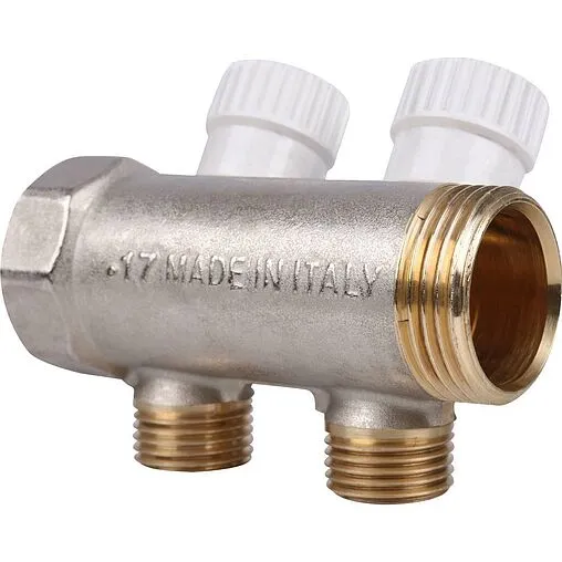 Коллектор регулирующий проходной 2 отвода 1"в/н x ½"к Stout SMB 6851 011202 Коллектор регулирующий проходной 2 отвода 1"в/н x ½"к Stout SMB 6851 011202