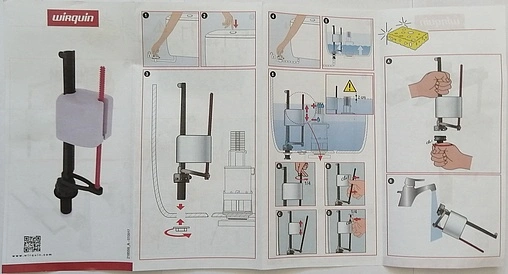 Комплект арматуры для бачка двухрежимный ½&quot; пластик нижний Wirquin ONE 10975008