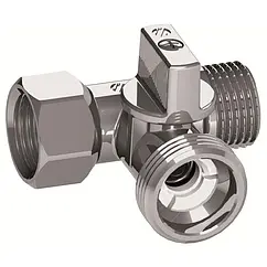 Кран шаровый трехпроходной ½"н x ¾"н x ½"в хром Arco Mini 0233510 Кран шаровый трехпроходной ½"н x ¾"н x ½"в хром Arco Mini 0233510