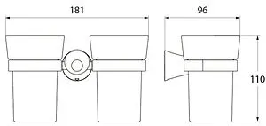 Стакан двойной IDDIS Vico хром VICSBC2i45 Стакан двойной IDDIS Vico хром VICSBC2i45, 2