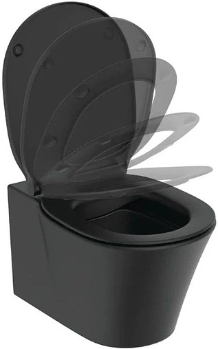 Крышка-сиденье для унитаза с микролифтом Ideal Standard Connect Air Silk Black черный матовый E0368V3