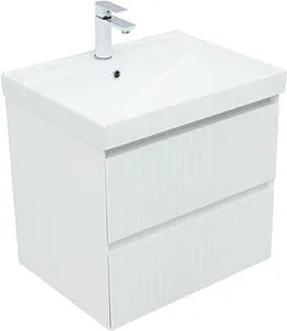 Тумба-умывальник подвесная Aquanet Альтера 60 белый матовый 00337154+00333266, 4