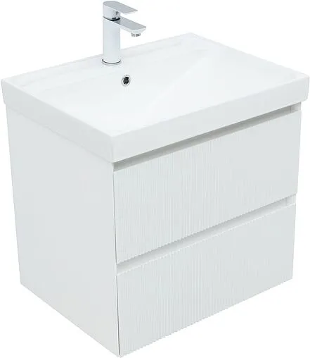 Тумба-умывальник подвесная Aquanet Альтера 60 белый матовый 00337154+00333266