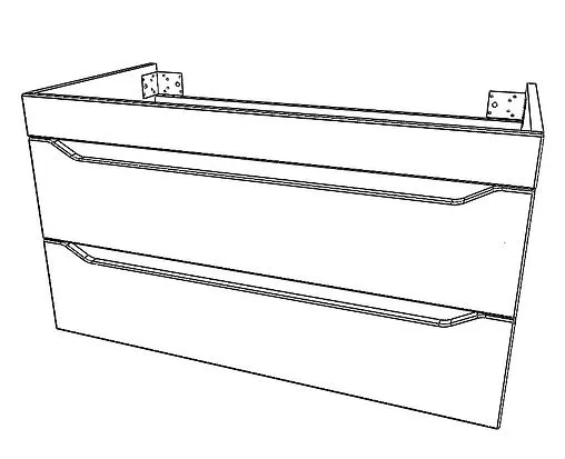 Тумба под умывальник подвесная Айсберг Bazis 90 белый DA5918T