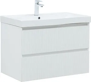 Тумба-умывальник подвесная Aquanet Альтера 80 белый матовый 00337156+00333268, 1