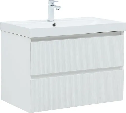 Тумба-умывальник подвесная Aquanet Альтера 80 белый матовый 00337156+00333268