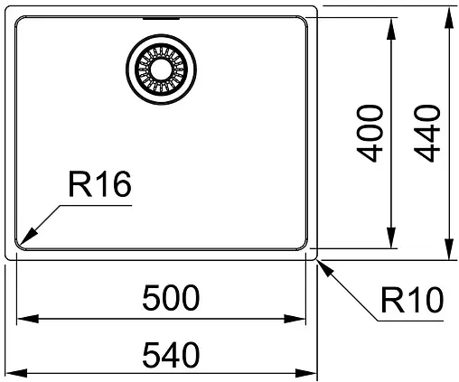 Мойка кухонная Franke Maris MRX 210-50 нержавеющая сталь 127.0543.999