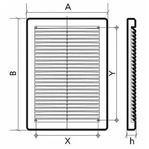 Решетка вентиляционная ЭРА 1515 РЦ, 2