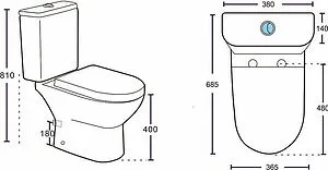 Бачок для унитаза Aquanet Ray-C-1 белый Ray-C-1, 2