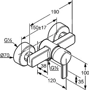 Смеситель для душа Kludi Zenta белый/хром 388709175 Смеситель для душа Kludi Zenta белый/хром 388709175, 2