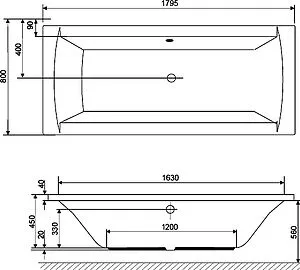 Ванна акриловая Am.Pm Admire 180x80 W1AA-180-080W-A Ванна акриловая Am.Pm Admire 180x80 W1AA-180-080W-A, 5