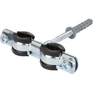 Хомут сантехнический обрезиненный сдвоенный ⅜" (15-19мм) Stout SAC-0020-200038 Хомут сантехнический обрезиненный сдвоенный ⅜" (15-19мм) Stout SAC-0020-200038, 1