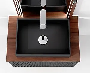 Тумба-умывальник подвесная Jorno Strong 100 антрацит Str.01.100/P/A+ Тумба-умывальник подвесная Jorno Strong 100 антрацит Str.01.100/P/A+, 4