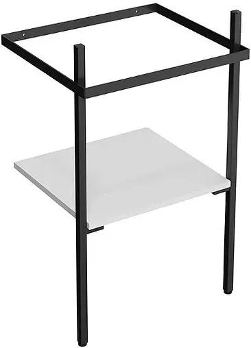 Консоль с умывальником напольная Kerama Marazzi Pro 50 чёрный PRO.50.01\BLK.M+PROR.wb.50+PRO.sh.50\WHT.M