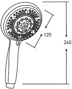 Лейка ручного душа Osgard Amant хром 09005 Лейка ручного душа Osgard Amant хром 09005, 2