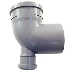 Отвод с выходом на 50 сзади внутренний D=110x50мм Угол 87° Политэк 300111050Ф