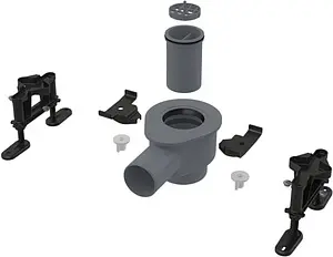 Сифон для лотка с регулируемыми ножками h=105мм 0.97л/сек AlcaPlast APZ-S12, 1