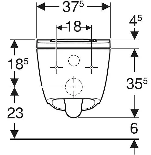 Умный унитаз-биде подвесной безободковый Geberit AquaClean Sela белый 146.250.21.1