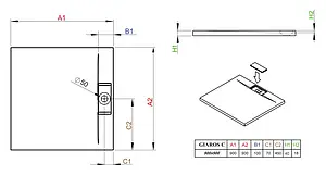 Поддон для душа Radaway Giaros C90 MKGC9090-03 Поддон для душа Radaway Giaros C90 MKGC9090-03, 3