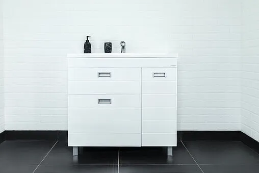 Тумба-умывальник напольный Домино Cube 90 белый DC5005T+4627173210126