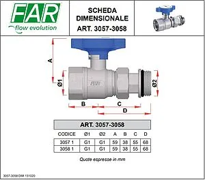 Кран шаровый с американкой (под термометр) 1"в x 1"н красный Far FS 3058 1R Кран шаровый с американкой (под термометр) 1"в x 1"н красный Far FS 3058 1R, 2