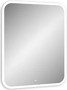 Зеркало с подсветкой Continent Glamour Led 70x90 с часами белый ЗЛП99, 1